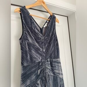 VINCE, size 10, Dusty Blue velvet, back zip and beautiful for late summer and on